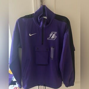 Nike Mens Los Angeles Lakers Courtside jacket purple size small (DB2136) 75th